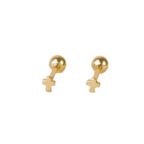 Caitlyn Minimalist Tiny Cross Studs