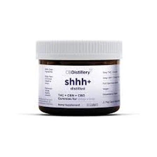 CBDistillery shhh+ Distilled 5mg THC & 5mg CBN Deep Sleep Gummies