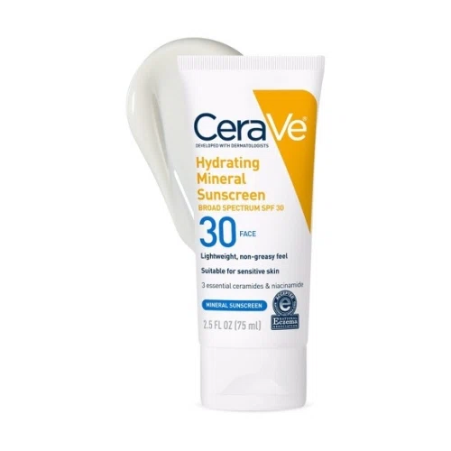 CeraVe Hydrating Mineral Sunscreen SPF 30 Face Lotion