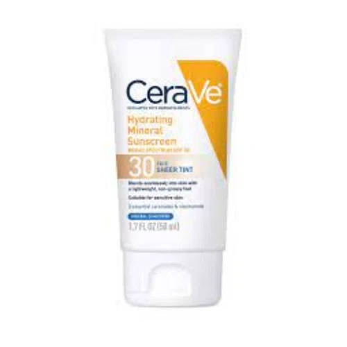 CeraVe Hydrating Mineral Sunscreen SPF 30 Face Sheer Tint