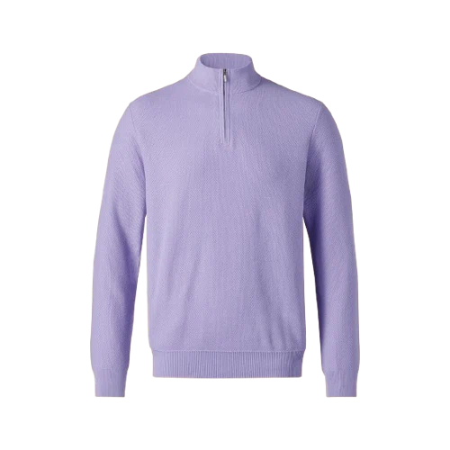 Charles Tyrwhitt Honeycomb Cotton Quarter Zip Sweater