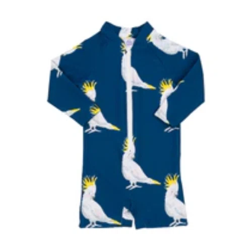 Cheeky Chickadee Unisex Long Sleeve Zip Swimmers