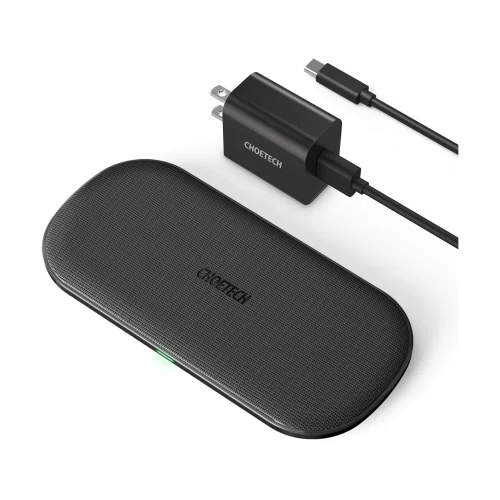 Choetech Dual Wireless Charging Pad 10W Fast 2 In 1 Wireless Charger