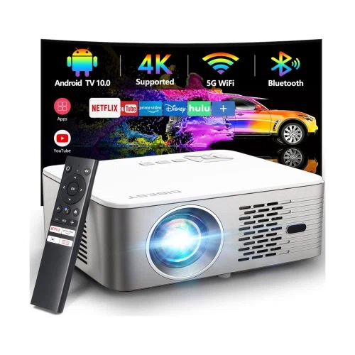 CiBest 4K Support Android TV 10.0 Projector 5G WiFi Bluetooth Native 1080P