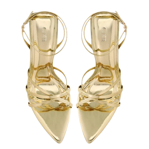 Cider Ankle Strap Open Toe Stiletto Heels