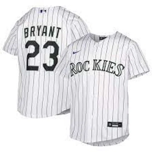 Colorado Rockies Youth Kris Bryant Nike White Alternate Replica Player Jersey