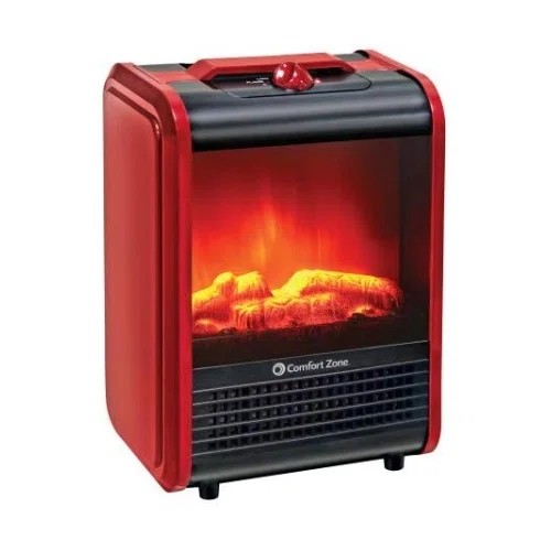  Comfort Zone CZFP1 Mini Fireplace Heater 