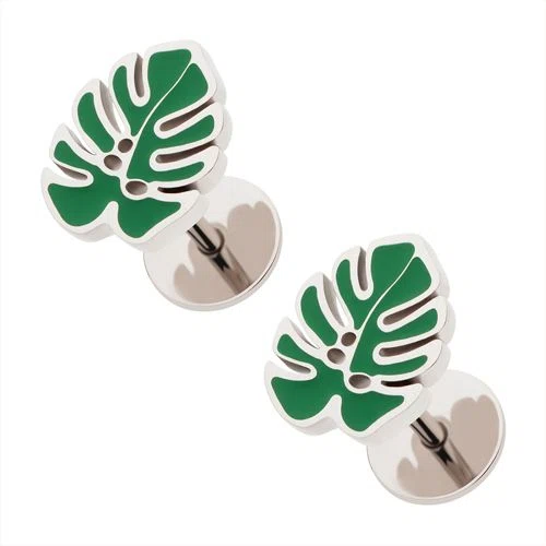 ComfyEarrings Enamel Monstera Leaf