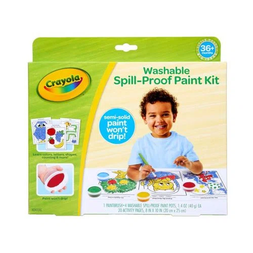 Crayola Young Kids Spill-Proof Washable Paint Set