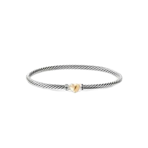 David Yurman Classic Cable Heart Station Bracelet