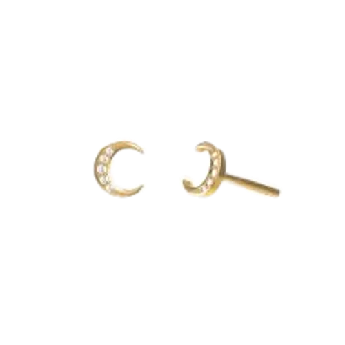 Doviana CZ Moon Studs