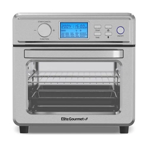 Elite Gourmet 21L Digital Programmable Air Fryer Oven, Oil-Less Convection Oven