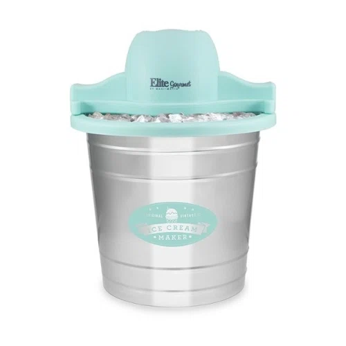 Elite Gourmet 4Qt. Old-Fashioned Ice Cream Maker