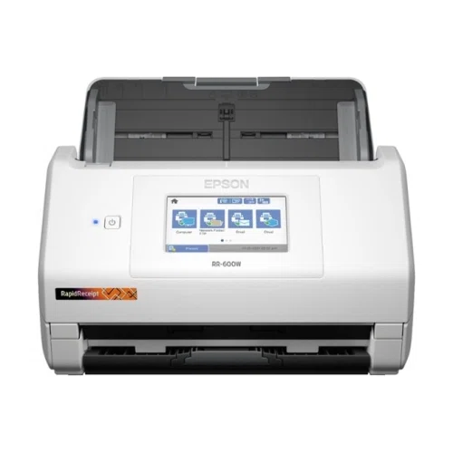 Epson RapidReceipt RR-600W Wireless Duplex Touchscreen Desktop Receipt and Color Document Scanner