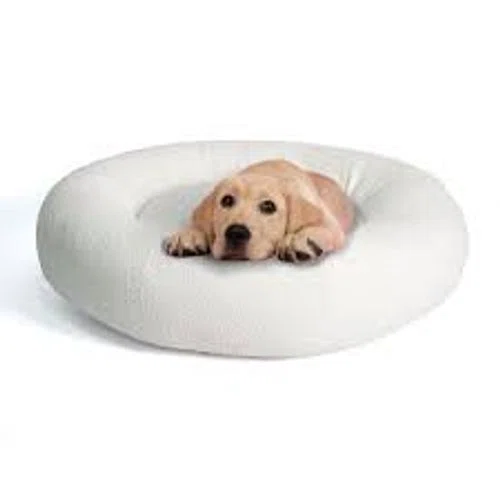 Estilo Living Round Plush Boucle Dog Bed