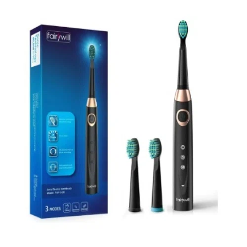 Fairywill 508 Ultra Sonic Electric Toothbrush 3 Modes with 4 Heads