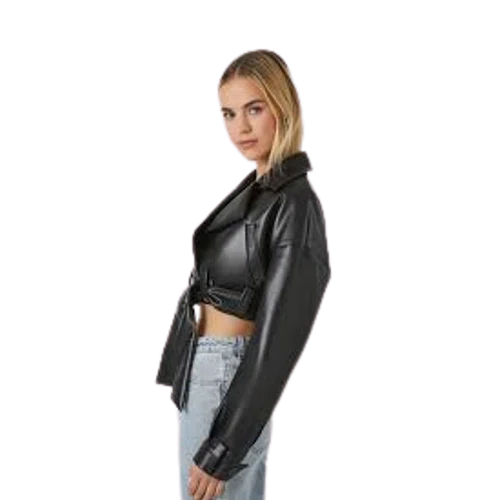 Forever 21 Faux Leather Cropped Moto Jacket