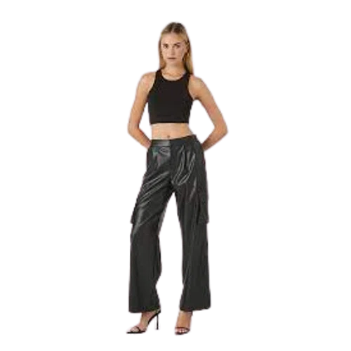 Forever 21 Faux Leather High-Rise Cargo Pants