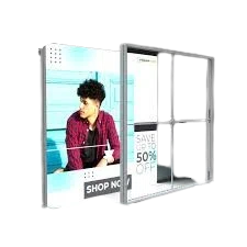 Frame Plus 2000mm double sided LED lightbox with printed SEG Graphics for display