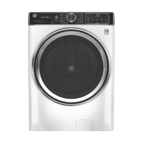 GE 5.0 Cu. Ft. High-Efficiency Stackable Smart Front Load Washer and Microban