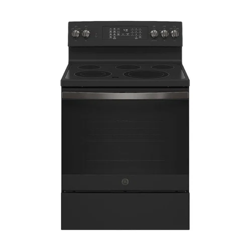 GE - 5.3 Cu. Ft. Freestanding Electric Convection Range with Self-Steam Cleaning and No-Preheat Air Fry