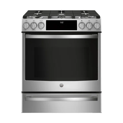 GE 5.6 Cu. Ft. Self-Cleaning Slide-In Dual Fuel Convection Range