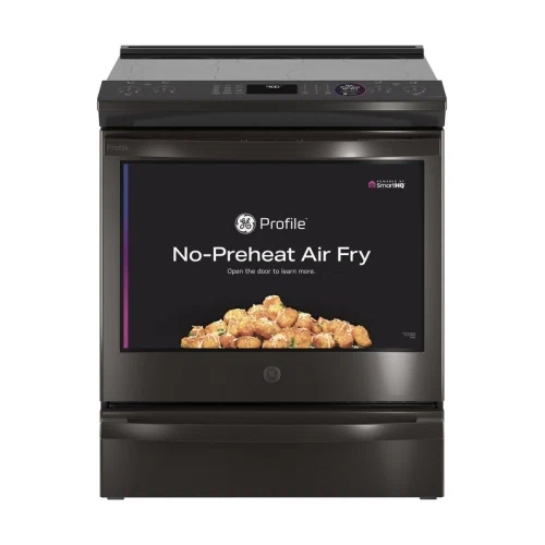 GE Profile 5.3 Cu. Ft. Slide-In Electric True Convection Range with Self-Steam Cleaning 