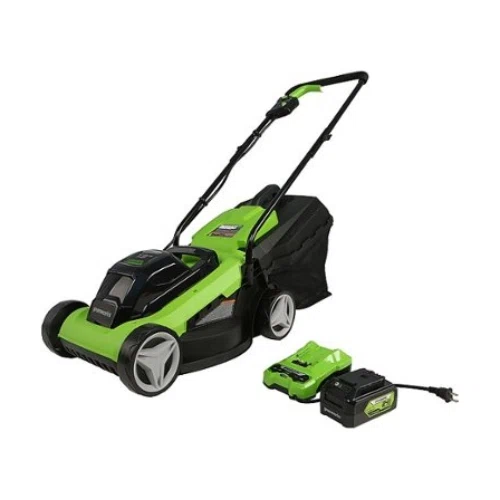 Greenworks 13 in. 24-Volt Cordless Walk Behind Lawn Mower (4.0Ah Battery & Charger Included)