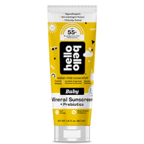Hello Bello SPF 55+ Baby Prebiotic Mineral Sunscreen Lotion