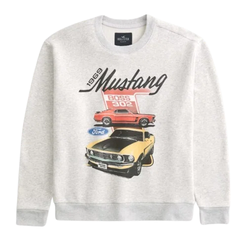 Hollister 1969 Ford Mustang Graphic Crew Sweatshirt