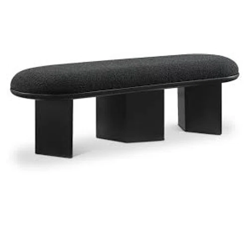 Hollywood Glam Furniture Wilshire Boucle Fabric Bench