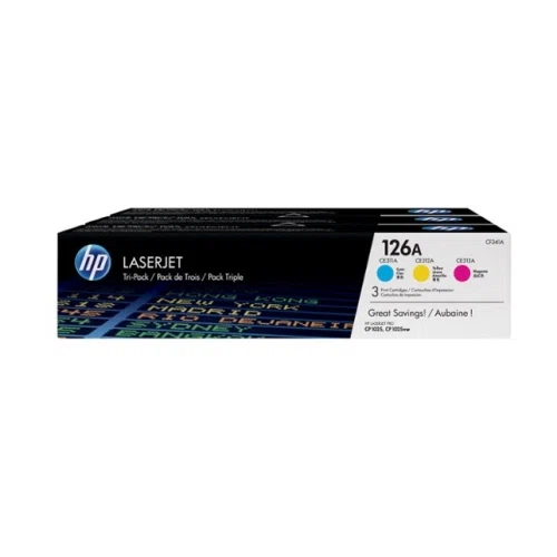 HP 126A 3-Pack High-Yield Toner Cartridges