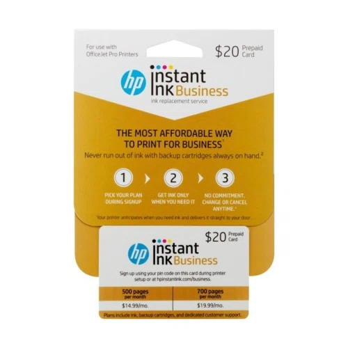 HP Instant Ink 500/700-Page Monthly Plan