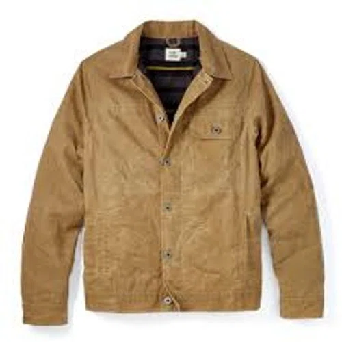 Huckberry Flannel-Lined Waxed Trucker Jacket