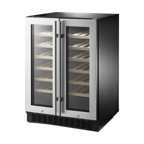 Insignia 21-Bottle or 128-Can Dual Zone Wine and Beverage Cooler with Glass Doors