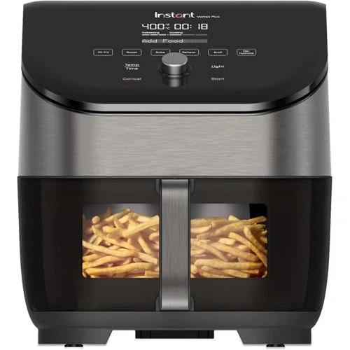 Instant Vortex Plus 6-quart Stainless Steel Air Fryer with ClearCook and OdorErase