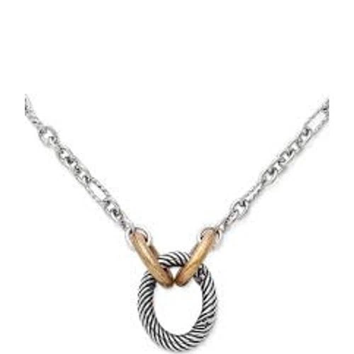 James Avery Oval Twist Changeable Charm Necklace