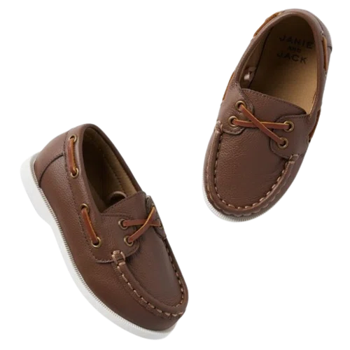 Janie And Jack Leather Boat Shoe 