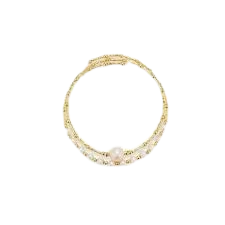 Jescojes Double Layered Elastic Pearl Bracelet