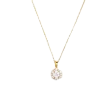 Jescojes Premium Moissanite Romantic Flower Pendant Necklace