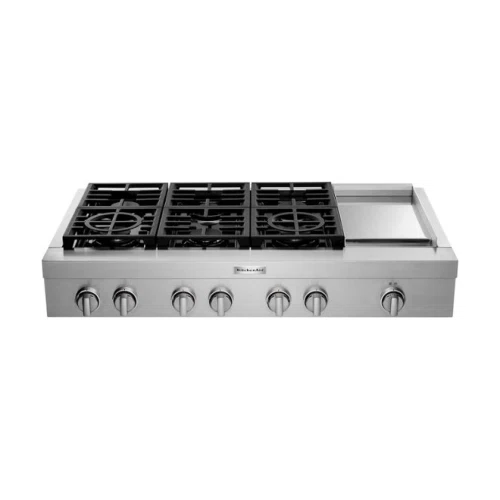 KitchenAid 48'' 6-Burner Commercial-Style Gas Rangetop with Griddle