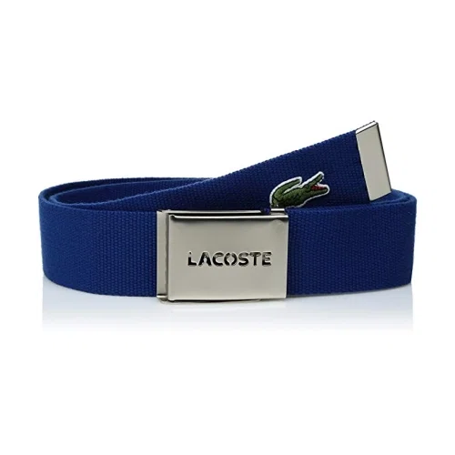 Lacoste Men Textile Signature Croc Logo Belt