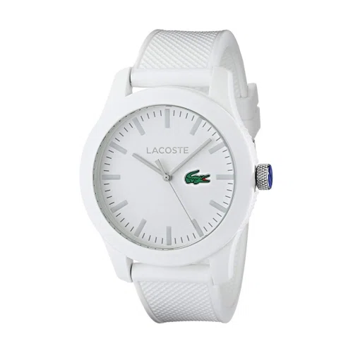Lacoste Men White Watch with Textured Band