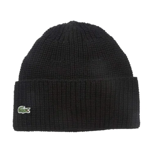 Lacoste Mens Rib Knitted Contrast Beanie
