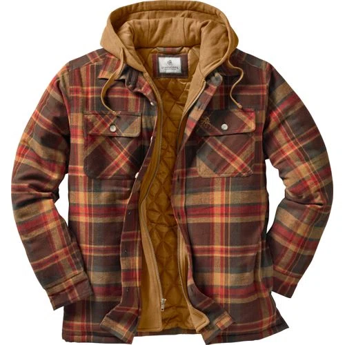 Legendary Whitetails Men's Maplewood Hooded Flannel Shirt Jacket
