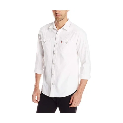 Levis Men Standard Barstow Denim Western Shirt