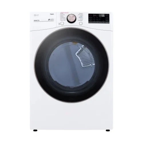 LG 7.4 cu. ft. Ultra Large Capacity Smart wi-fi Enabled Front Load Electric Dryer with TurboSteam and Built-In Intelligence DLEX4200W