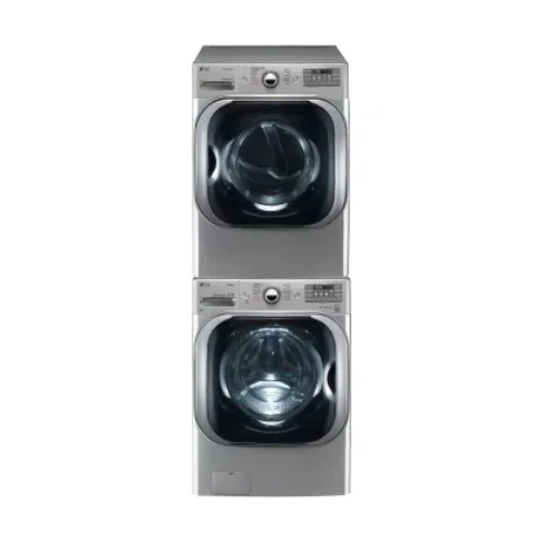 LG LGWADREW81010 Stacked Washer & Dryer Set with Front Load Washer and Electric Dryer in Graphite Steel