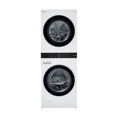 LG WKE100HWA Single Unit Front Load LG WashTower with Center Control 4.5 cu. ft. Washer and 7.4 cu. ft. Electric Dryer