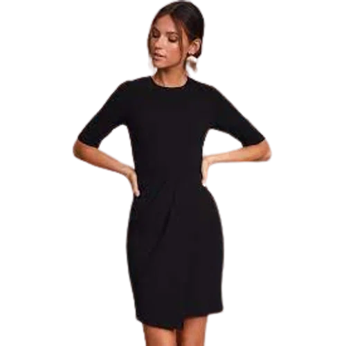 Lulus Westwood Black Half Sleeve Sheath Dress